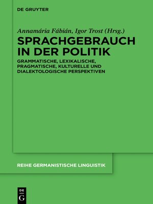 cover image of Sprachgebrauch in der Politik